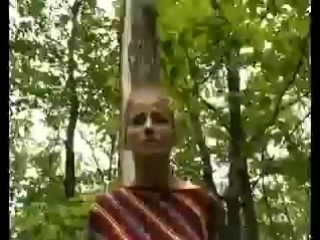 young skinny slave gets punished in the woods